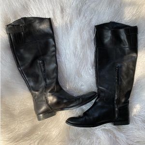 Ralph Lauren Jenessa Black Leather Riding Boots